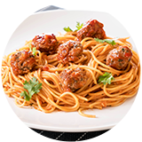 Spaghetti and meatballs
